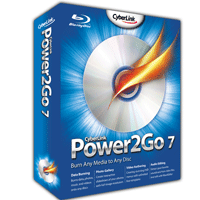 Cyberlink Power2Go 7 - discs - Create pro-like video DVDs, burn 
audio CDs, and rip MP3s Fast and easy burning by Drag-n-Drop to desktop 
gadget
